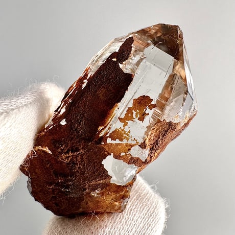 【ガネッシュヒマール産】リモナイトイン天然ヒマラヤ水晶 ミニポイント"XX"/Ganesh Himal Limonite in Himalayan Quartz Mini Point