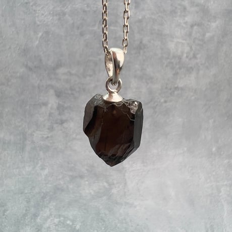 【ガウリシャンカール産】天然ヒマラヤスモーキークォーツ バチカン付きペンダントトップ②/Gaurishankar Himalayan Smoky Silver925 pendant top