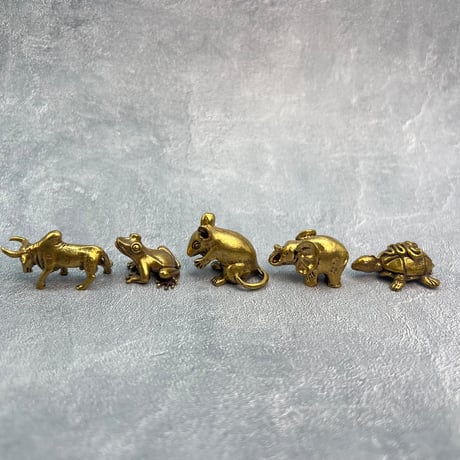 真鍮製ミニ置物B【縁起物】/Brass Mini Statue "Good luck charm