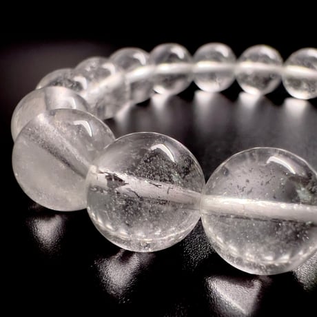 【アンナプルナ産】"手磨き加工"天然ヒマラヤ水晶ブレスレット③10mm内径16cm/Annapurna Himalayan Quartz  Bracelet
