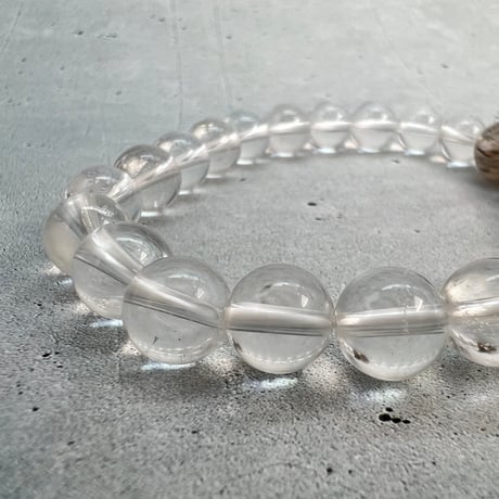 【ガネッシュヒマール産】天然ヒマラヤ水晶"ハート"デザインブレスレット/Ganesh Himal Himalayan Quartz "Heart"Design Bracelet
