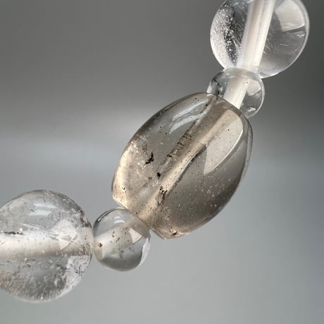 【デザインブレスレット】ラリマー×天然ヒマラヤ水晶デザインブレスレット/Larimer×Himalayan Quartz Design Bracelet