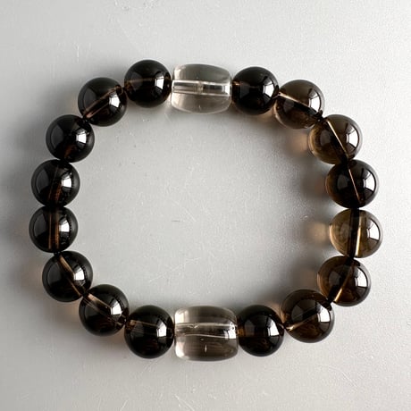 ガウリシャンカール産天然ヒマラヤスモーキークォーツ デザインブレスレット Gaurishankar SmokyQuartz Design Bracelet