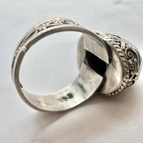 【ガネッシュヒマール産】クローライトイン天然ヒマラヤ水晶S/V925リング/Ganesh Himal Chlorite in Himalayan Quartz S/V925 Ring