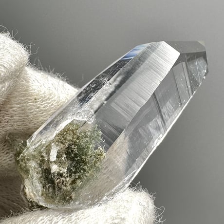 【ガネッシュヒマール産】クローライトイン天然ヒマラヤ水晶ミニポイント/Ganesh Himal Chlorite in Himalayan Quartz Mini Point