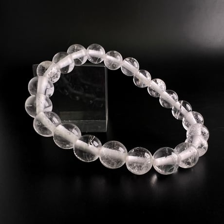 【アンナプルナ産】"手磨き加工"天然ヒマラヤ水晶ブレスレット8mm内径15.5cm/Annapurna Himalayan Quartz  Bracelet