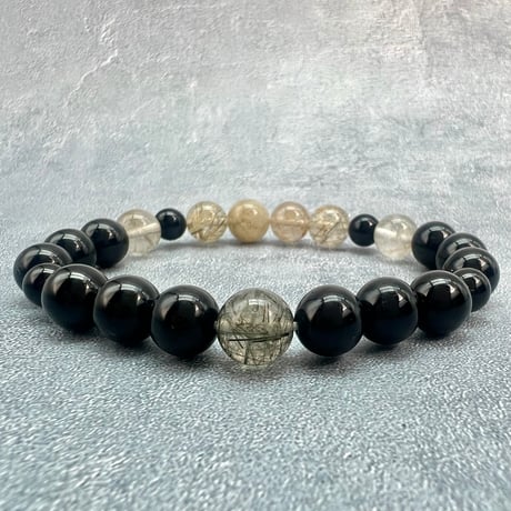 おまとめ2点❣️モリオン×ロードナイトとモリオン×ラピスラズリのブレスレット おまとめ2点❣️モリオン×ロードナイトとモリオン×ラピスラズリの