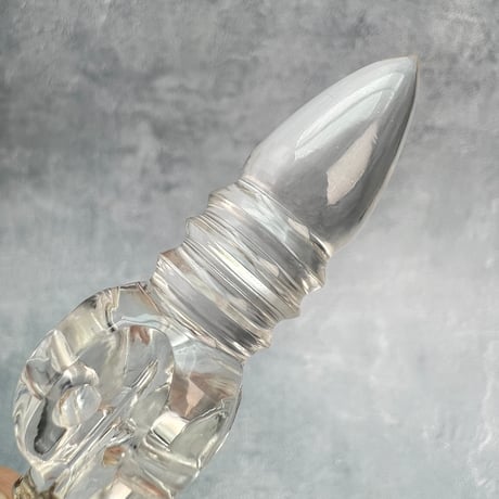 【ガネッシュヒマール産】天然ヒマラヤ水晶"手磨き加工"ペンデュラムペンダント(バジュラ.プルバ)/Ganesh Himal Himalayan Quartz Pendulum