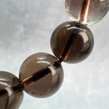 【デザインブレスレット】ガウリシャンカール産天然ヒマラヤスモーキークォーツ/Gaurishankar SmokyQuartz Design Bracelet