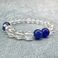 【デザインブレスレット】ガネッシュヒマール産ヒマラヤ水晶×タンザナイトデザインブレスレット②/Ganesh Himal Himalayan Quartz+Tanzanite