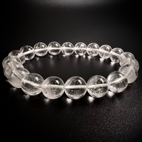 【アンナプルナ産】"手磨き加工"天然ヒマラヤ水晶ブレスレット④10mm内径17cm/Annapurna Himalayan Quartz  Bracelet