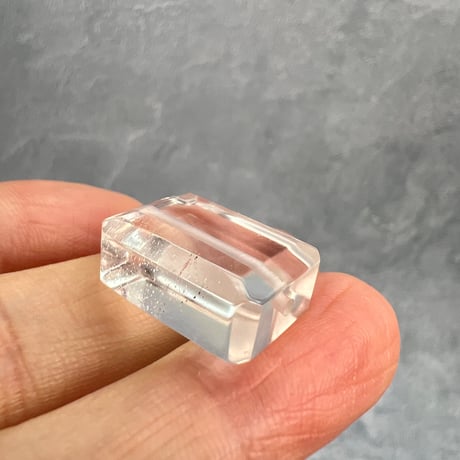 【ガネッシュヒマール産】天然ヒマラヤ水晶"手磨き加工"スクエアビーズ③/Ganesh Himal  Himalayan Quartz Square Beads