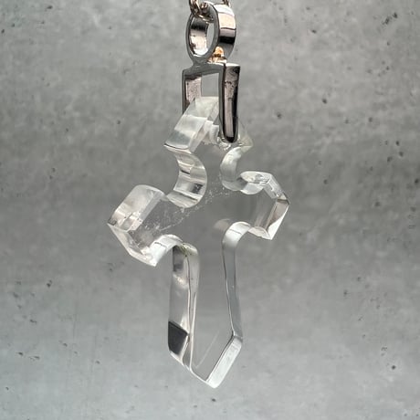 【ガネッシュヒマール産】天然ヒマラヤ水晶クロスペンダントトップ⑩/Ganesh Himal Himalayan Quartz Cross Pendant Top