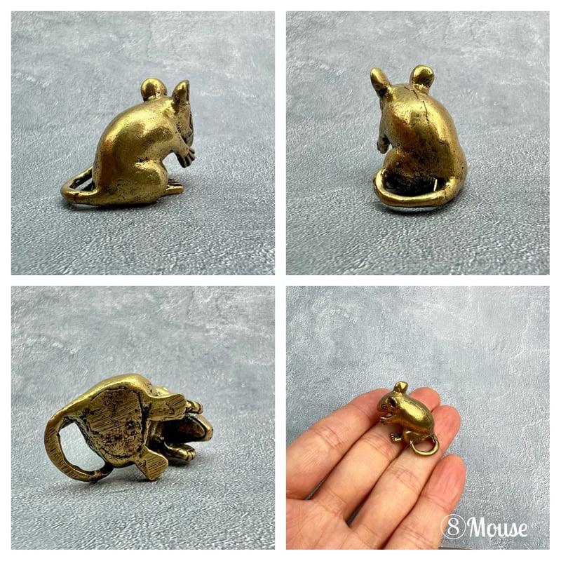 真鍮製ミニ置物B【縁起物】/Brass Mini Status 