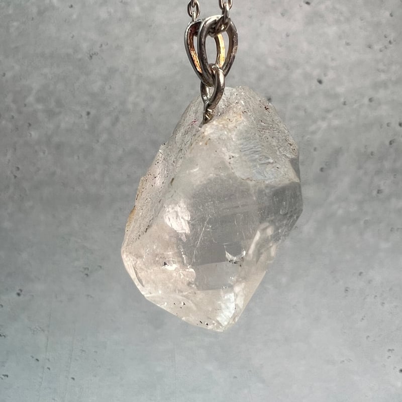 カイラス産】天然ヒマラヤ水晶バチカン付きペンダントトップ⑦/Kailash