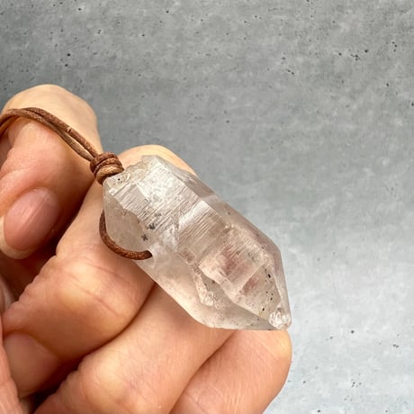 【カイラス産】天然ヒマラヤ水晶ペンダントトップ⑤/Kailash Himalayan Quartz Pendant Top