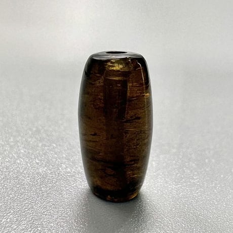 ネパール産ドラバイトトルマリン"手磨き加工"樽型ビーズ/Nepal Dravite Tourmaline Barrel Shaped Beads