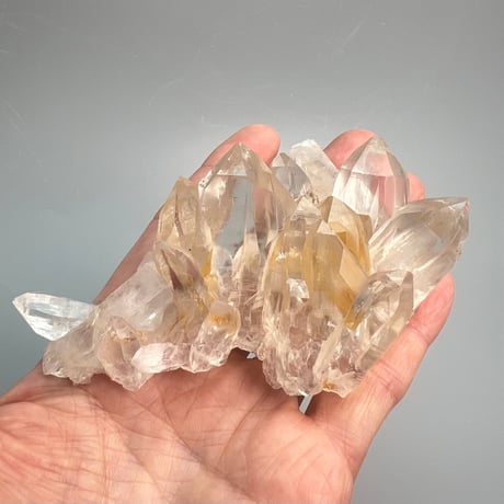 ハイクオリティ【ガネッシュヒマール産】リモナイトイン天然ヒマラヤ水晶クラスター/Ganesh Himal Limonite in Himalayan Quartz
