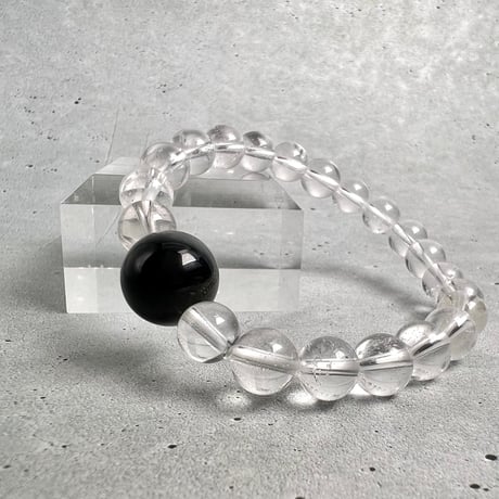 【デザインブレスレット】ガネッシュヒマール天然ヒマラヤ水晶デザインブレスレット/Ganesh Himal Himalayan Quartz Design Bracelet