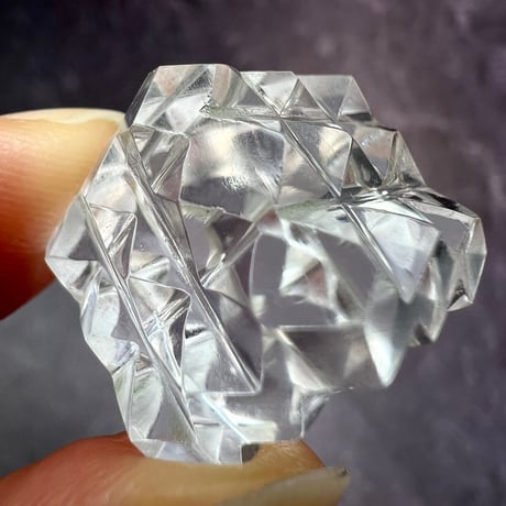 【マニハール産】 天然ヒマラヤ水晶"ピラミッドキューブ"⑥/Manihar Himalayan Quartz "Pyramid Cube"