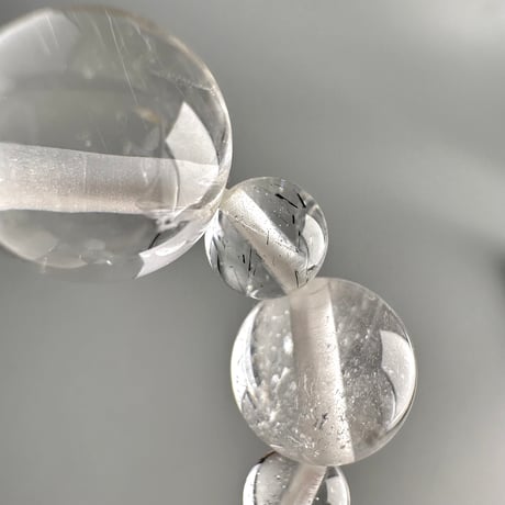 【デザインブレスレット】シトリン＋カイラス産＋アンナプルナ産"手磨き加工"天然ヒマラヤ水晶/Citrine + Kailash + Annapurna Himalayan Quartz