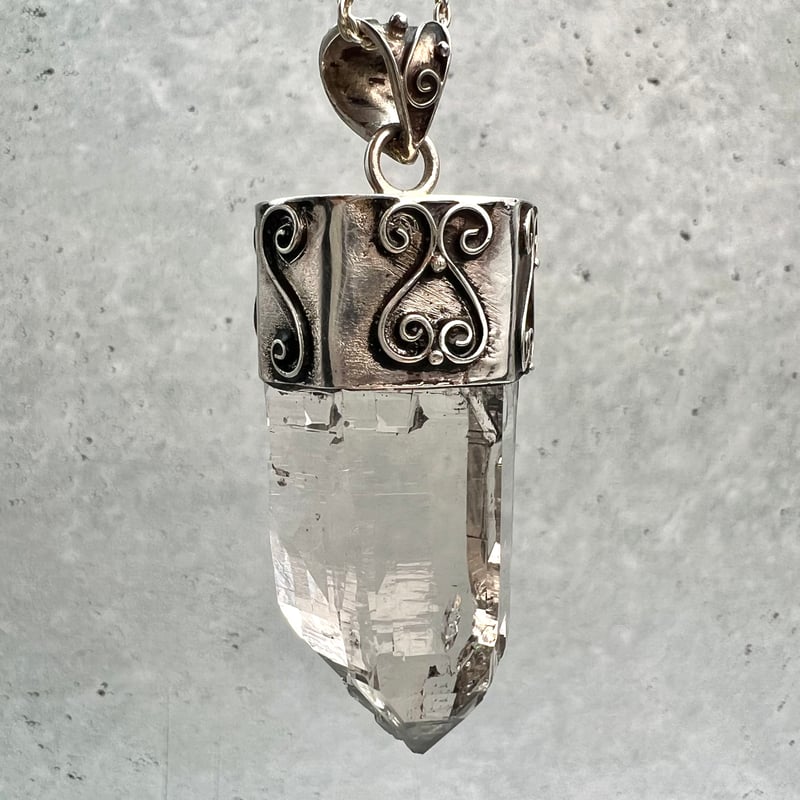 ガネッシュヒマール産】天然ヒマラヤ水晶 シルバー925ペンダント