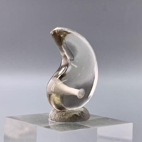 ガウリシャンカール産天然スモーキークォーツ"手磨き加工"勾玉ビーズ2️⃣/Gaurishankar Himalayan Smoky  Quartz Magatama
