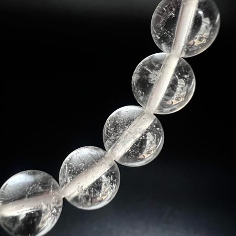 【アンナプルナ産】"手磨き加工"天然ヒマラヤ水晶ブレスレット8mm内径16cm/Annapurna Himalayan Quartz  Bracelet①