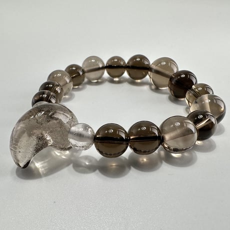 ガウリシャンカール産天然ヒマラヤスモーキークォーツ デザインブレスレット⑪ Gaurishankar SmokyQuartz Design Bracelet