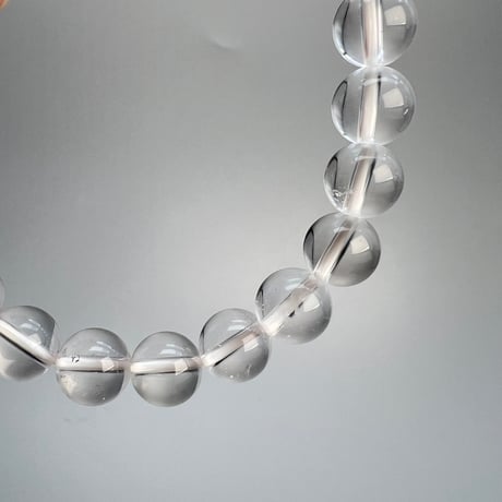 【ハイクオリティー】ガネッシュヒマール産天然ヒマラヤ水晶ブレスレット8mm内径15cm/High Quality Ganesh Himal Himalayan Quartz Bracelet