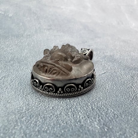 【ガウリシャンカール産】天然ヒマラヤスモーキークォーツ"ガネーシャ様"ペンダントトップ①/Gaurishankar Himalayan Smoky Quartz "Ganesha" pendant