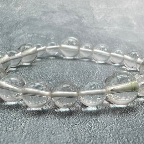 【ガネッシュヒマール産】"手磨き"天然ヒマラヤ水晶ブレスレット/Ganesh Himal Himalayan Quartz Bracelet