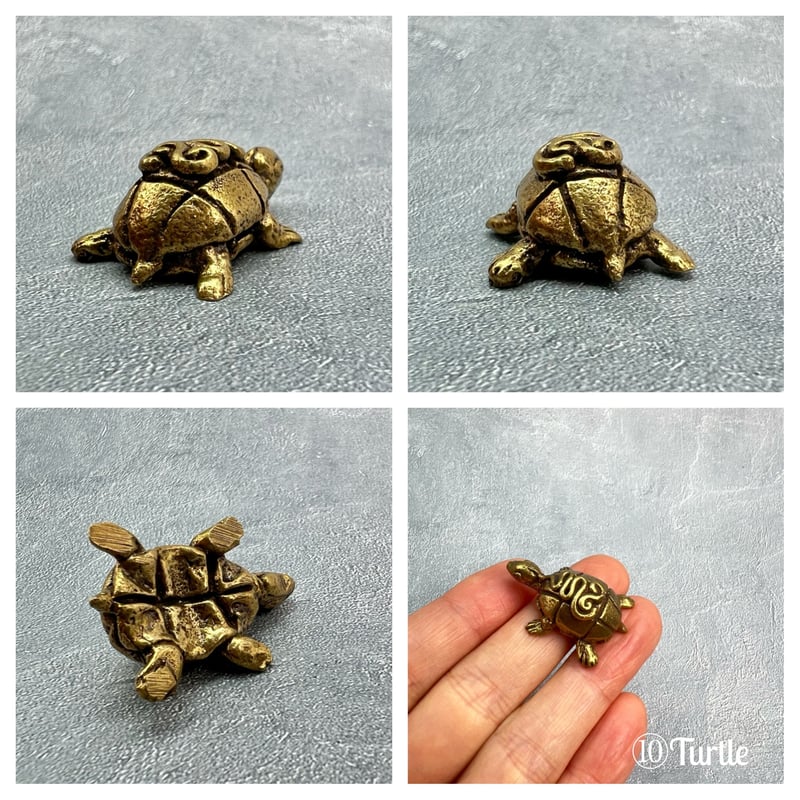 真鍮製ミニ置物B【縁起物】/Brass Mini Status 