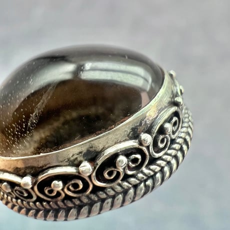 【ガウリシャンカール産】天然ヒマラヤスモーキークォーツ シルバー925ペンダントトップ/GauriShankar Smoky Quartz Silver925 Pendant Top