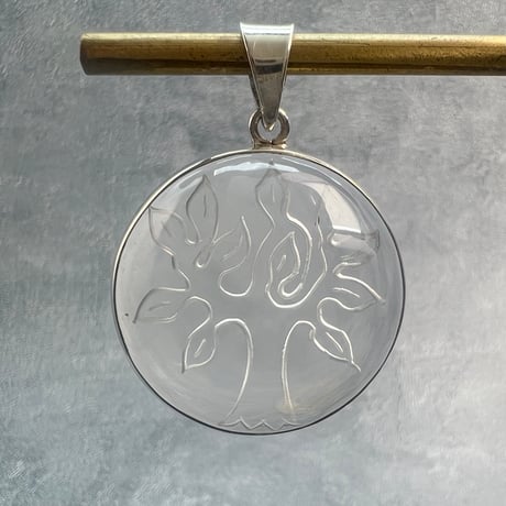 【ガネッシュヒマール産】天然ヒマラヤ水晶"ツリーオブライフ"S/Vペンダントトップ①/Ganesh Himal "Tree of Life"Pendant Top
