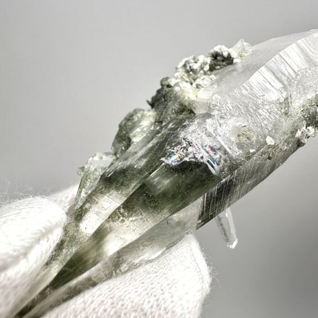 【ガネッシュヒマール産】クローライトイン天然ヒマラヤ水晶ナチュラルポイント3️⃣ Ganesh Himal Chlorite in Himalayan Quartz Natural Point