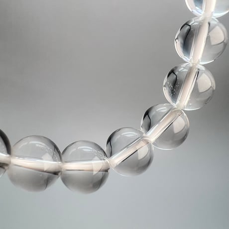 【ハイクオリティー】ガネッシュヒマール産天然ヒマラヤ水晶ブレスレット8mm内径18cm/High Quality Ganesh Himal Himalayan Quartz Bracelet