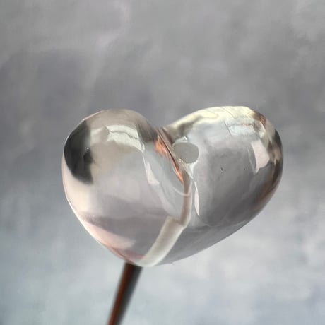 【ガウリシャンカール産】天然ヒマラヤスモーキークォーツ"手磨き加工"ハート型ビーズ③/Gaurishankar Himalayan Smoky Quartz Heart Beads