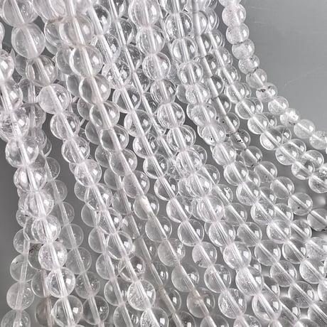 【ガネッシュヒマール産】天然ヒマラヤ水晶ビーズ8mm連材(一連/半連)/Ganesh Himal Himalayan Quartz  Beads