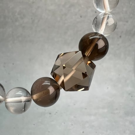 【デザインブレスレット】ガネッシュヒマール×ガウリシャンカール天然ヒマラヤ水晶/Ganesh Himal×GauriShankar Himalayan Quartz Design Bracelet