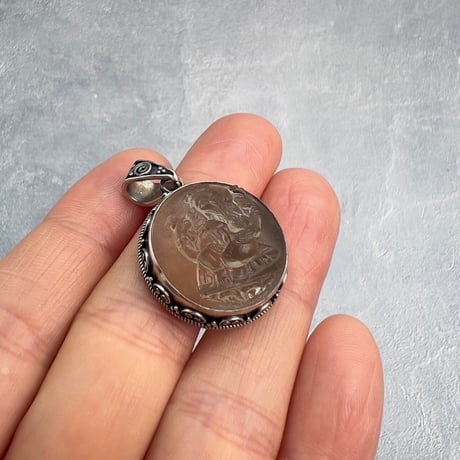 【ガウリシャンカール産】天然ヒマラヤスモーキークォーツ"ガネーシャ様"ペンダントトップ①/Gaurishankar Himalayan Smoky Quartz "Ganesha" pendant