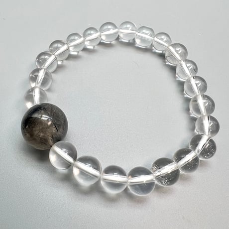 【ガネッシュヒマール産】天然ヒマラヤ水晶デザインブレスレット/Ganesh Himal Himalayan Quartz Design Bracelet