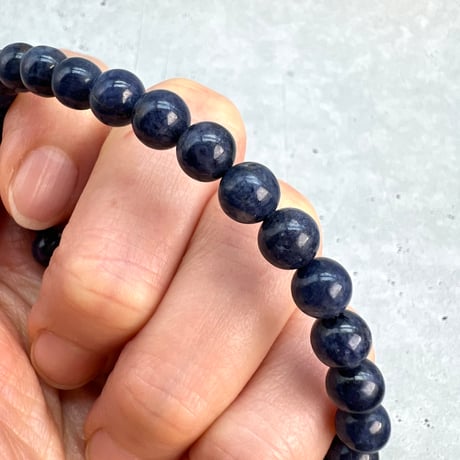 【天然サファイア】ブレスレット(6.8mm/内径17cm)/Sapphire Bracelet