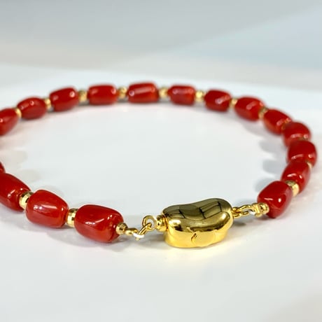 イタリア産赤珊瑚ブレスレット🅰️/Red Coral Bracelet