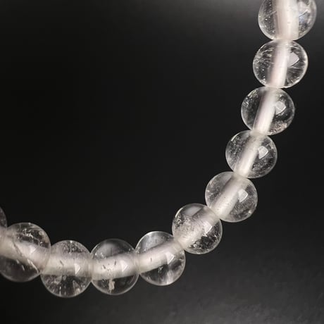【アンナプルナ産】"手磨き加工"天然ヒマラヤ水晶ブレスレット6mm内径15cm/Annapurna Himalayan Quartz  Bracelet