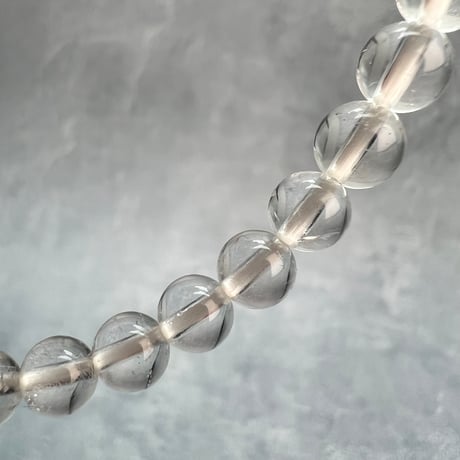 【ガネッシュヒマール産】天然ヒマラヤ水晶ブレスレット6mm内径18cm/Ganesh Himal Himalayan Quartz Bracelet