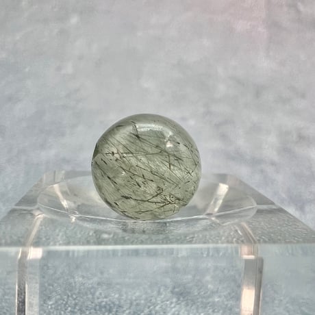【ガネッシュヒマール産】アクチノライトイン天然ヒマラヤ水晶ビーズ⑮/Ganesh Himal Actinolite in Himalayan Quartz beads