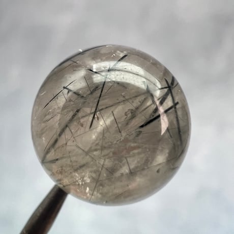 【ガネッシュヒマール産】アクチノライトイン天然ヒマラヤ水晶ビーズ⑪/Ganesh Himal Actinolite in Himalayan Quartz beads