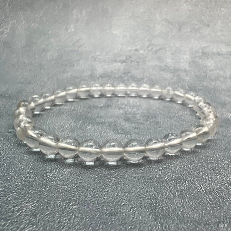 【ガネッシュヒマール産】天然ヒマラヤ水晶ブレスレット6mm内径18cm/Ganesh Himal Himalayan Quartz Bracelet