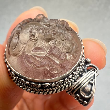 【ガウリシャンカール産】天然ヒマラヤスモーキークォーツ"ガネーシャ様"ペンダントトップ②/Gaurishankar Himalayan Smoky Quartz "Ganesha" pendant